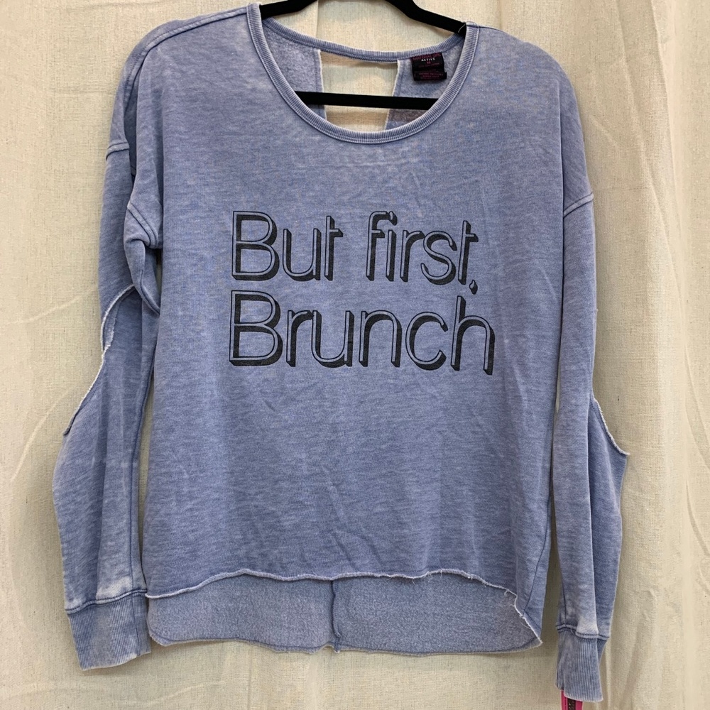 Material Girl But First Brunch Sweater Junior
